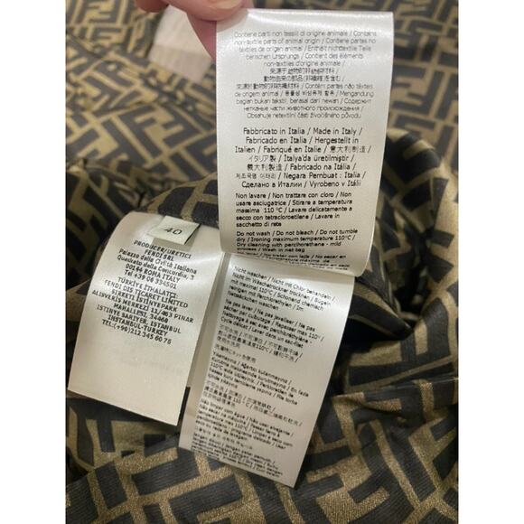 Fendi FF Twill Silk Flared Wide Leg Logo Monogram Tassel Tie Pants 40 - Picture 6 of 12